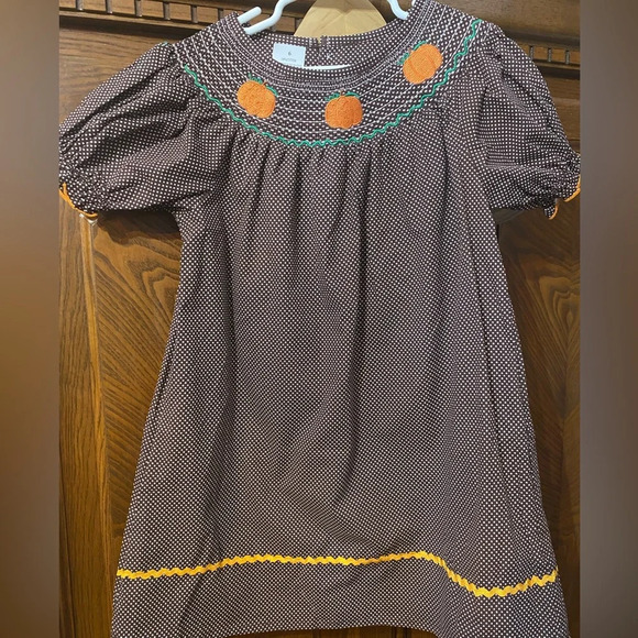 NWT Smocked Pumpkin Dress - Picture 1 of 9